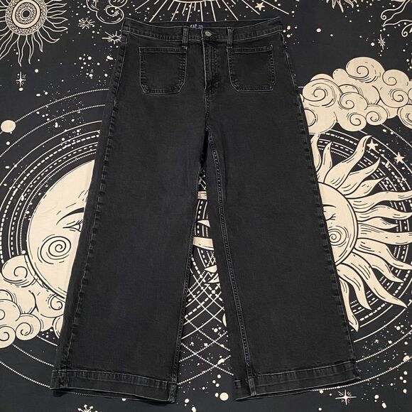 GAP Denim - GAP Denim High Rise Wide Leg Crop Streetwear Y2K Womens Jeans 12/31R